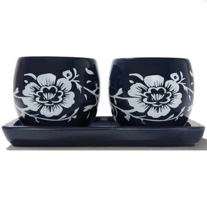 Summer & Rose Ceramic Planters
Set of 2 with Tray